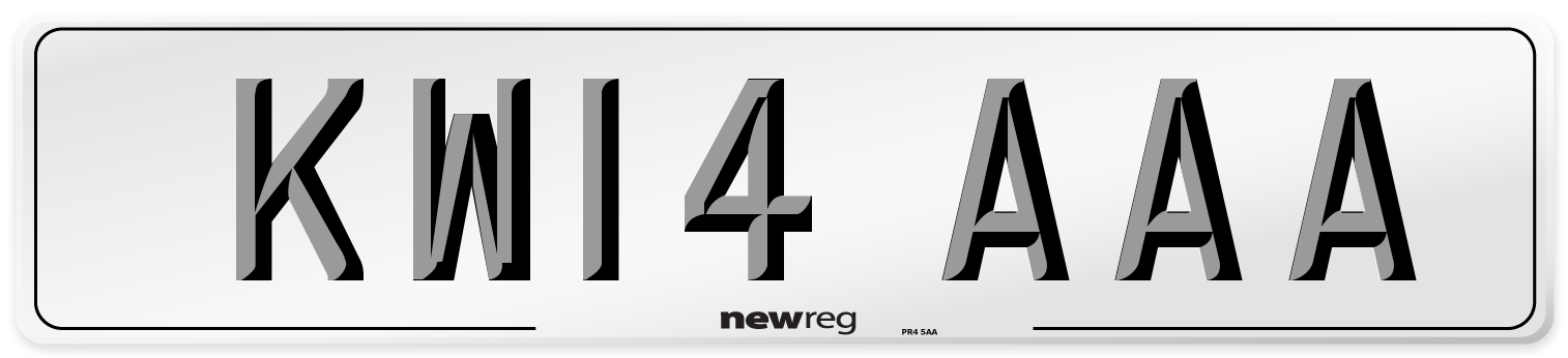 KW14 AAA Number Plate from New Reg